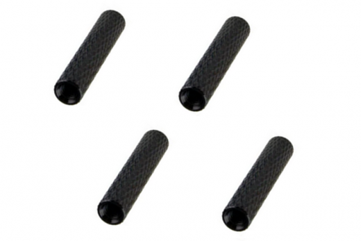 Abstandshalter / Spacer / Standoff M3 Aluminium eloxiert gerändelt in schwarz 4Stück 35mm