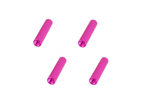 Abstandshalter / Spacer / Standoff M3 Aluminium eloxiert gerändelt in pink 4Stück 30mm