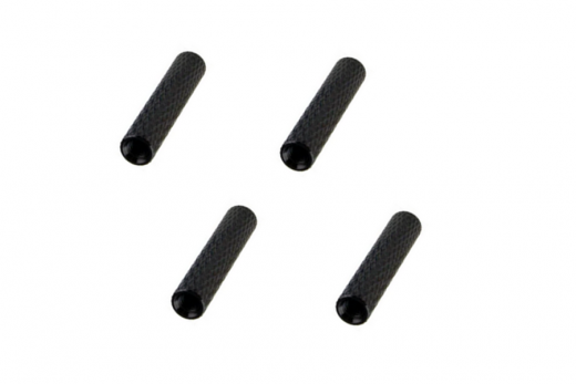 Abstandshalter / Spacer / Standoff M3 Aluminium eloxiert gerändelt in schwarz 4Stück 25mm