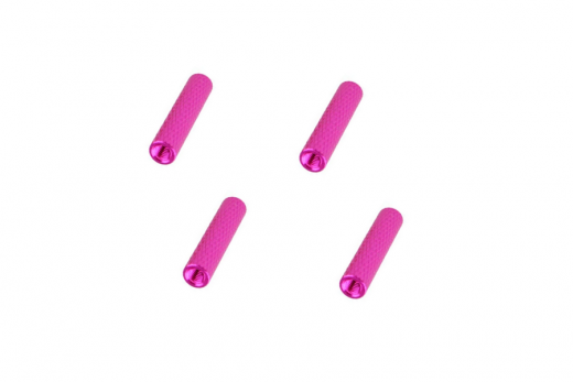 Abstandshalter / Spacer / Standoff M3 Aluminium eloxiert gerändelt in pink 4Stück 20mm