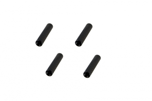 Abstandshalter / Spacer / Standoff M3 Aluminium eloxiert gerändelt in schwarz 4Stück 15mm