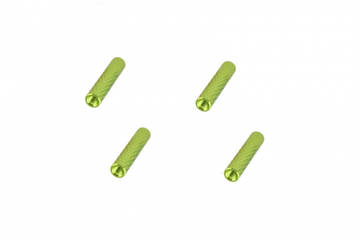Abstandshalter / Spacer / Standoff M3 Aluminium eloxiert gerändelt in grün 4Stück 10mm