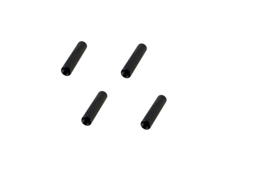 Abstandshalter / Spacer / Standoff M3 Aluminium eloxiert gerändelt in schwarz 4Stück 10mm