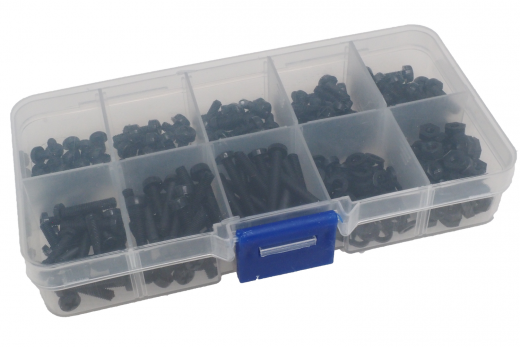 Nylonschrauben Set / Sortiment in schwarz 380Stück in M3 Größe