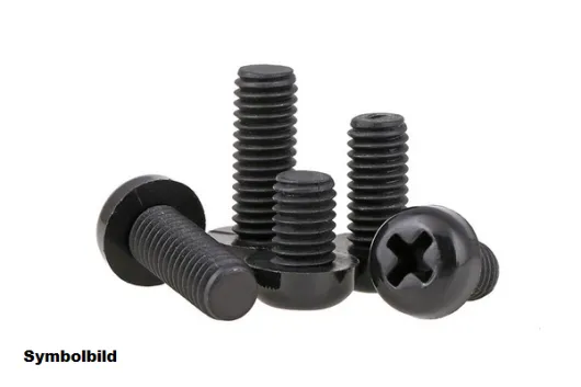 Nylon Linsenkopfschrauben M2x6 in schwarz 10Stück