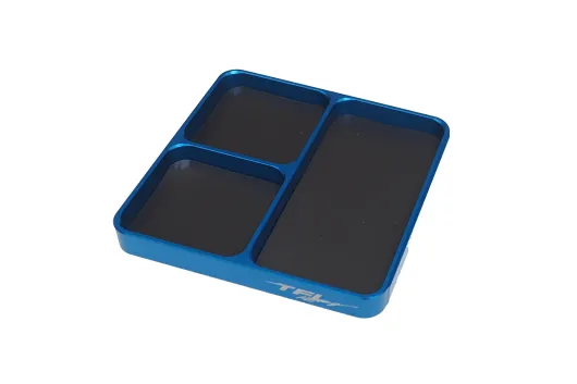 Magnetschale / Kleinteilehalter aus Aluminium CNC gefräst in blau eloxiert
