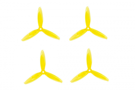 Gemfan FPV Race Propeller WINDANCER 5043 5x4,3x3 in gelb transparent