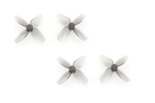 HQ Micro Whoop 4Blatt Propeller 31mm 2xCW und 2xCCW für 1mm Welle in grau transparent