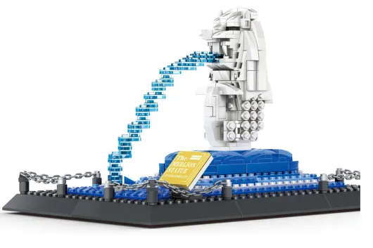 Wange Klemmbausteine - Merlion Statue Singapur - 503 Teile