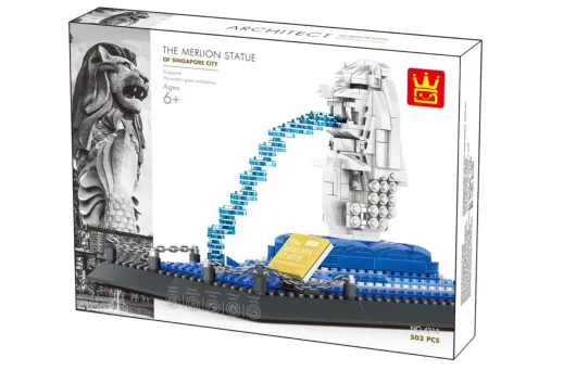 Wange Klemmbausteine - Merlion Statue Singapur - 503 Teile