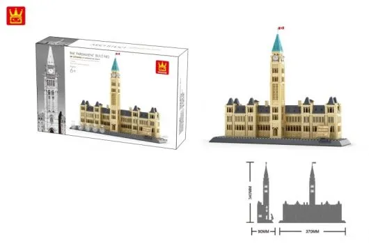 Wange Klemmbausteine - Parlamentsgebäude von Kanada Ottawa - 608 Teile