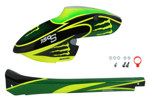 Microheli Fiberglas Speedrumpf Green Monster für Blade 150S