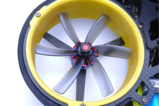 HQ Sechsblatt Duct Propeller für Cinewhoops 75mmx6 je 2xCW und 2xCCW für 5mm Welle in schwarz transparent