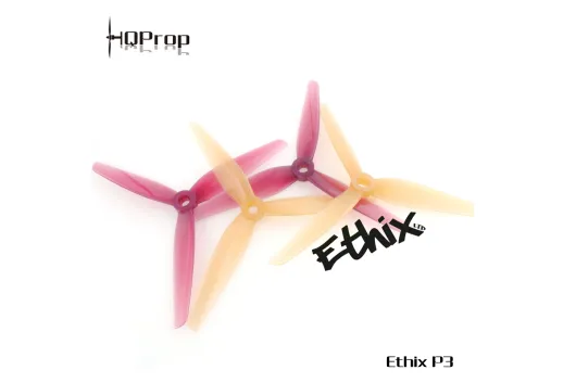 HQ Dreiblatt Propeller Ethix P3 Peanutbutter Jelly Propeller in violett und braun aus Poly Carbonate 5,1x3x3 je 2xCW und 2xCCW