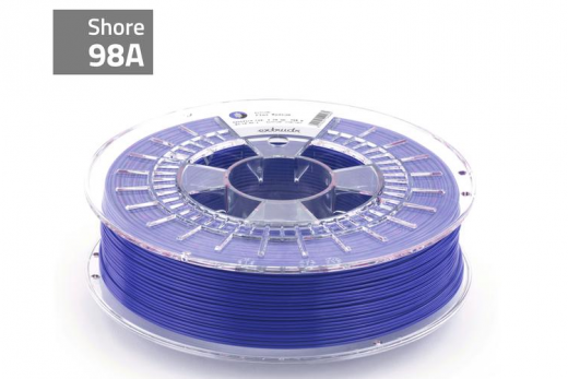 Extrudr Filament TPU (Thermoplastic Polyurethane) FLEX MEDIUM in blau Ø 1,75mm 0,75Kilo