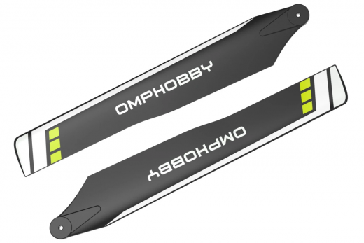 OMPHobby Ersatzteil Hauptrotorblätter 125mm HART in gelb für OMPHobby M1 Heli 