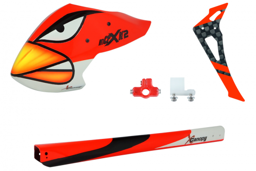 Microheli Fiberglas Speed Rumpf im Angry Bird Design für Blade mCPX BL2