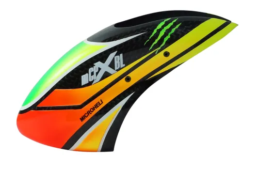 Microheli Fiberglas Haube aus CARBON im Speedy Scratch Design für Blade mCPX BL2