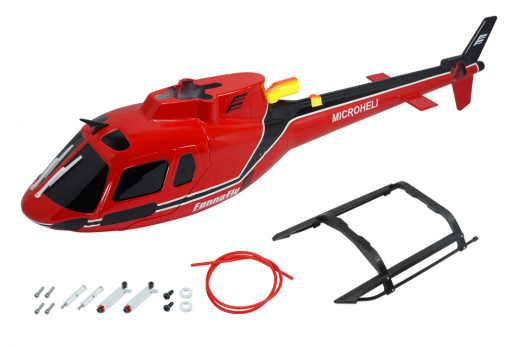 Microheli Scale Rumpf AS-350 in rot/schwarz für Blade 230S und 230S V2
