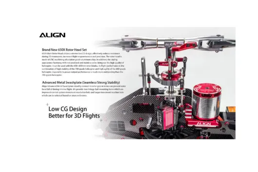 Align T-REX 650X Dominator Super Combo für 6S mit Starrwellenantrieb