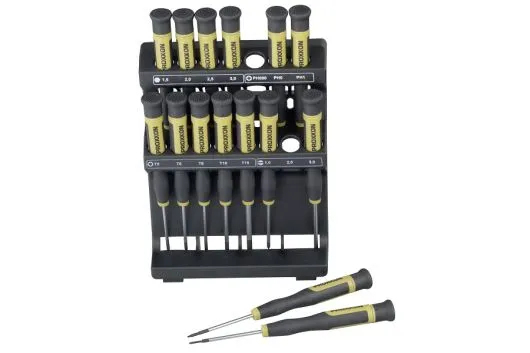 Proxxon Feinstschraubendreher Micro-Driver-Schraubendrehersatz, 15Stück mit praktischer Halterung