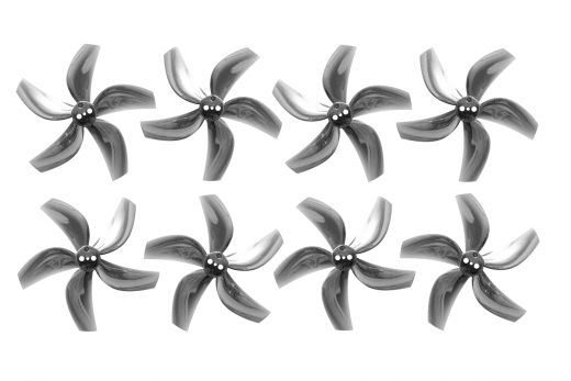 Gemfan D63 Ducted Durable 5Blatt Propeller 2,5 63mm für 1,5mm Welle in grau 4xCW und 4xCCW