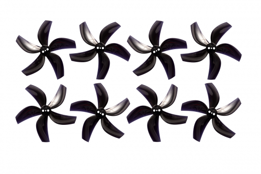 Gemfan D63 Ducted Durable 5Blatt Propeller 2,5 63mm für 1,5mm Welle in schwarz je 4xCW und 4xCCW