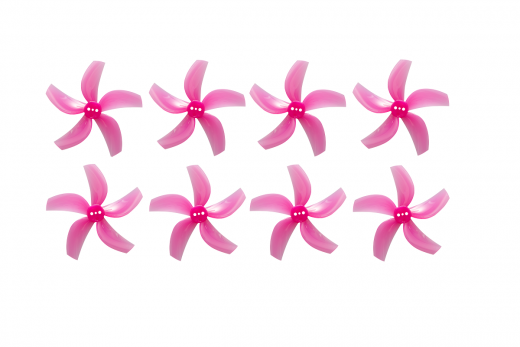 Gemfan D63 Ducted Durable 5Blatt Propeller in pink 2,5 63mm für 1,5mm Welle 4xCW und 4xCCW