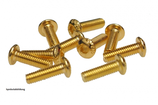 Linsenkopfschrauben mit Titan Legierung Härtegrad 12,9 M3x18mm 10Stück