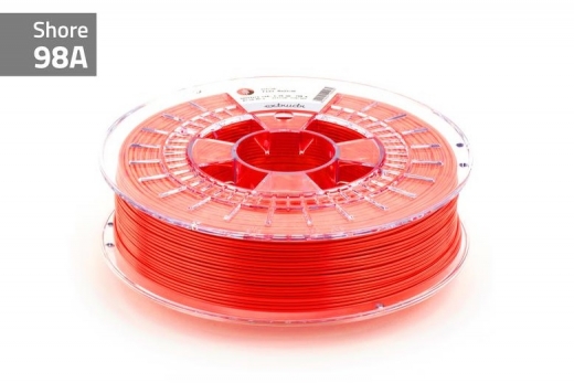 Extrudr Filament TPU (Thermoplastic Polyurethane) FLEX MEDIUM in neon rot Ø 1,75mm 0,75Kilo