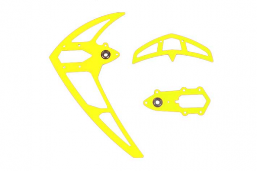 Mikado Leitwerkssatz, neon gelb , LOGO 500/550/600