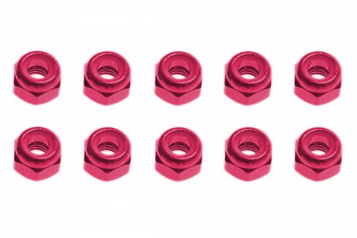 M3 Stoppmutter aus Aluminium in pink eloxiert CW 10Stück