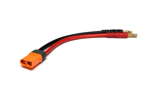 Spektrum Adapter: IC5 Device / 4mm Male Bullets with 6" Wires, 10 AWG