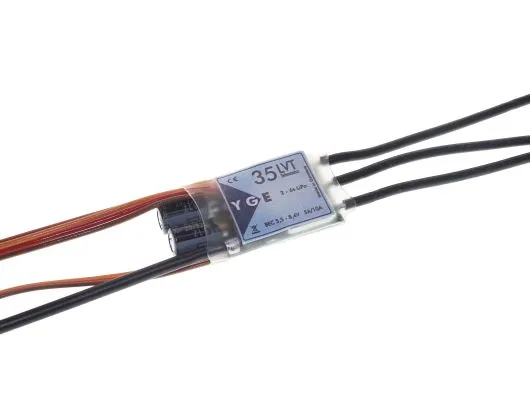 YGE Regler 35LVT 35A Dauer/60A Spitze, 2 bis 6S LiPo mit BEC 5A Dauer/10A Spitze