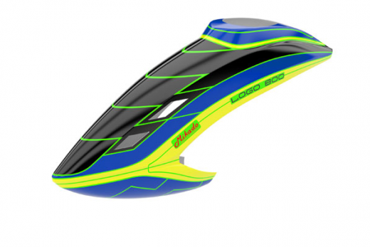 Mikado Haube LOGO 800 schwarz/blau/neon-gelb 