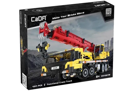 CaDA Klemmbausteine Mobile Crane - optional aufrüstbar mit RC Set - 1831 Teile