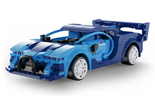CaDA Klemmbausteine Blue Race Car RC Set RTR mit Fernsteuerung oder via APP und Antriebsset - 325 Teile