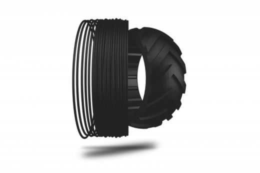 TreeD Flexmark 7 flexible TPU Filament 1,75mm 500g 70A Schwarz