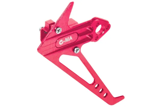 L-MA Precision Tuning Seitenleitwerk mit Heckmotorhalter aus Aluminium in pink für OMPHOBBY M1 Heli