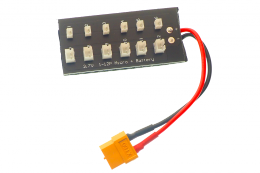 6-fach Parallelladeboard mit XT60 Anschluss für 1,25mm und 2,00mm Akkus