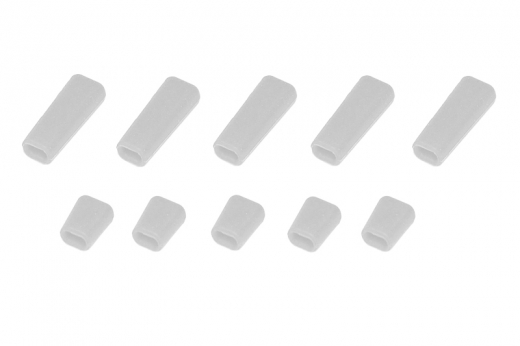 Schalterabdeckung eckig aus Soft Silikon in weiß 10Stück, je 5x groß und 5x klein