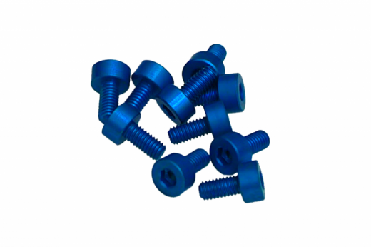 Inbusschrauben aus Aluminium dunkel blau eloxiert M3x10 10Stück