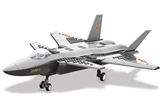 Wange Klemmbausteine - Kampfflugzeug Chengdu J-20 - 290 Teile