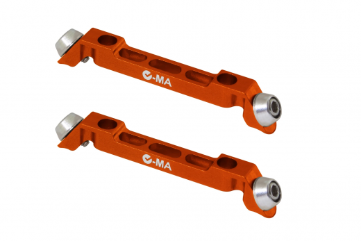 L-MA Precision Tuning Ersatz Landegestellhalterung aus Aluminium in orange für OMPHOBBY M1 Heli für L-MA Tuning Landegestell L-MA80026 