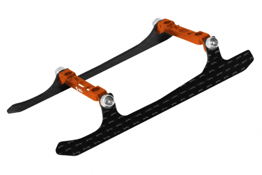 L-MA Precision Tuning Landegestell aus Carbon Fiber und Aluminium in orange für OMPHOBBY M1 Heli