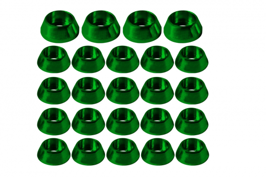 L-MA Precision Tuning Finishing Caps 20x M1,6 und 4x M2 aus Aluminium in grün für OMPHOBBY M2 Heli