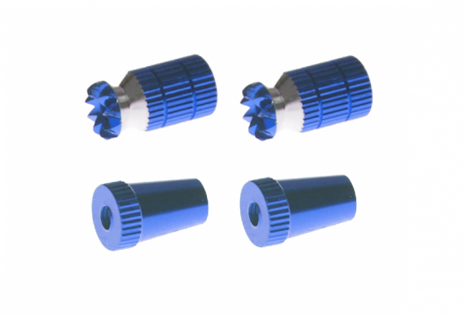 Steuerknüppelendstück / Gimbal Stick End / Typ A in dunkel blau mit M3 Gewinde 2Stück