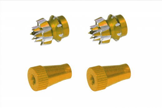 Steuerknüppelendstück / Gimbal Stick End / Typ C in gold mit M4 Gewinde 2Stück