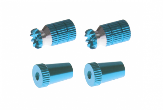 Steuerknüppelendstück / Gimbal Stick End / Typ A in hell blau mit M3 Gewinde 2Stück