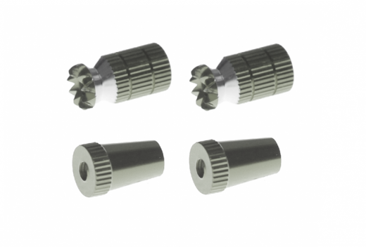 Steuerknüppelendstück / Gimbal Stick End / Typ A in titan mit M4 Gewinde 2Stück